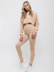 Ribbed Baggy Crop Top & Trouser Co-ord