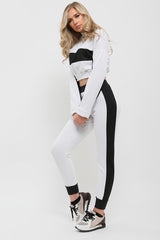 Contrast Panelled Zip Lounge Set