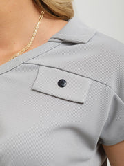 Ribbed Drawstring Crop Top & Trouser Co-ord