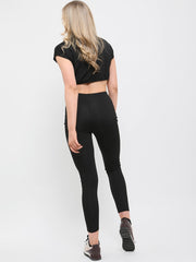 Ribbed Drawstring Crop Top & Trouser Co-ord