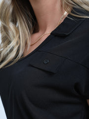 Ribbed Drawstring Crop Top & Trouser Co-ord