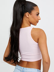 Einfach gerippter Weste Crop Top
