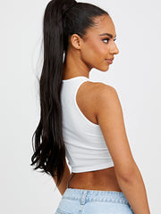 Einfach gerippter Weste Crop Top