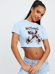 Nothing Graphic Printed Crop Top