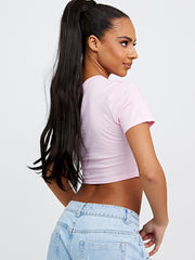 Nothing Graphic Printed Crop Top