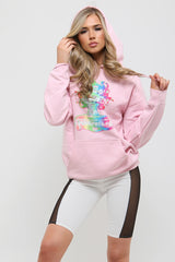 Sudadera con capucha gráfica distorsionada