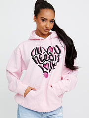 Alles wat je nodig hebt is liefde grafische print hoodie