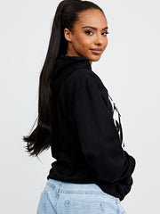 Love Never Fails Graphic Print Hoodie