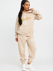 Towelling Embroidered New York Hooded Fleece Co-ord