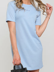 Embroidered Butterfly Rib Dress