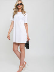 Embroidered Butterfly Rib Dress