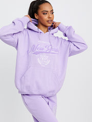 Towelling Embroidered New York Hooded Fleece Co-ord