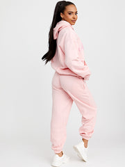Towelling Embroidered New York Hooded Fleece Co-ord
