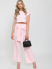 Boxy Crop Top & Tie Knot Trouser Co-ord