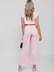 Boxy Crop Top & Tie Knot Trouser Co-ord