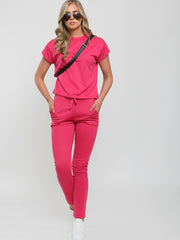 Samira Korte mouw Boxy Loungewear co-ord
