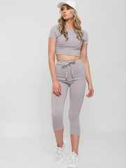 Crop Top & Cropped Leggings Co-ord