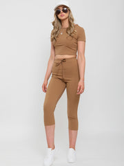 Crop Top & Cropped Leggings Co-ord