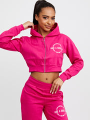 Embroidered Have A Good Day Zip Hoodie & Jogger Co-ord