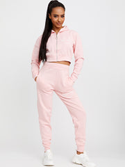 Embroidered Have A Good Day Zip Hoodie & Jogger Co-ord