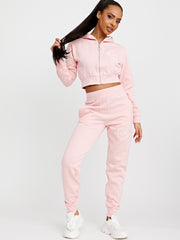 Embroidered Have A Good Day Zip Hoodie & Jogger Co-ord