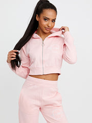 Embroidered Have A Good Day Zip Hoodie & Jogger Co-ord