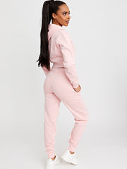 Embroidered Have A Good Day Zip Hoodie & Jogger Co-ord