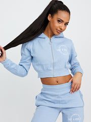 Embroidered Have A Good Day Zip Hoodie & Jogger Co-ord