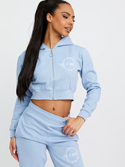 Embroidered Have A Good Day Zip Hoodie & Jogger Co-ord