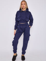 Cargo Pockets Fleece Tracksuit