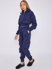 Cargo Pockets Fleece Tracksuit