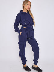 Cargo Pockets Fleece Tracksuit