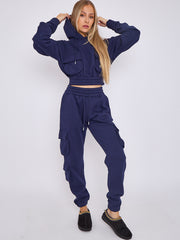 Cargo Pockets Fleece Tracksuit