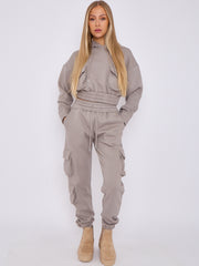 Cargo Pockets Fleece Tracksuit