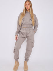 Cargo Pockets Fleece Tracksuit