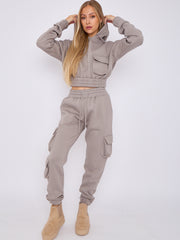 Cargo Pockets Fleece Tracksuit