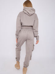 Cargo Pockets Fleece Tracksuit