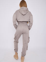 Cargo Pockets Fleece Tracksuit