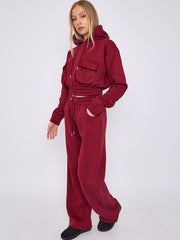 Cargo Pockets Fleece Tracksuit