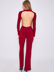 Open Back Slinky Jumpsuit