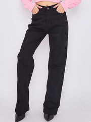 Straight Leg Denim Jeans