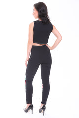 Zip Up Crop Top And Trouser Co-ord