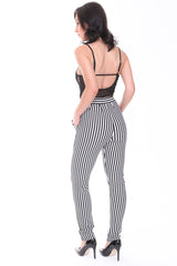 Zwart -witte streepbroek