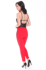 Side Stripe ritsen leggings op