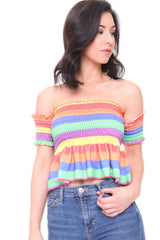 Tapa de recorte de franjas de franja de rayas arcoiris