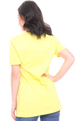 Camiseta Longline Applique Girl Face con boras