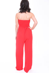 Bandeau Sheering Jumpsuit