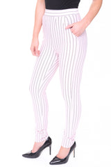 High Waist Pinstripe Trousers