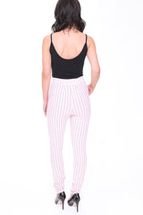 High Waist Pinstripe Trousers