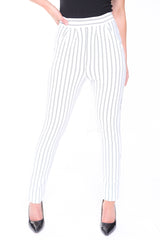 High Waist Pinstripe Trousers